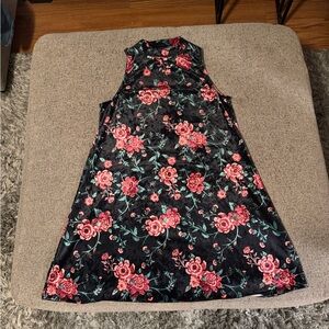 Mudd Black and Pink Floral Mini Dress